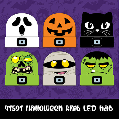 ITEM NUMBER 041591L HALLOWEEN LED HAT - STORE SURPLUS NO DISPLAY 12 PIECES PER PACK