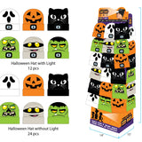 Halloween Knit Hat Beanie LED Light Assortment Floor Display - 36 Pieces Per Retail Ready Display  88463