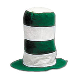 ITEM NUMBER NB 4162/E Green and White Stove Pipe Hat BG = 1 PC