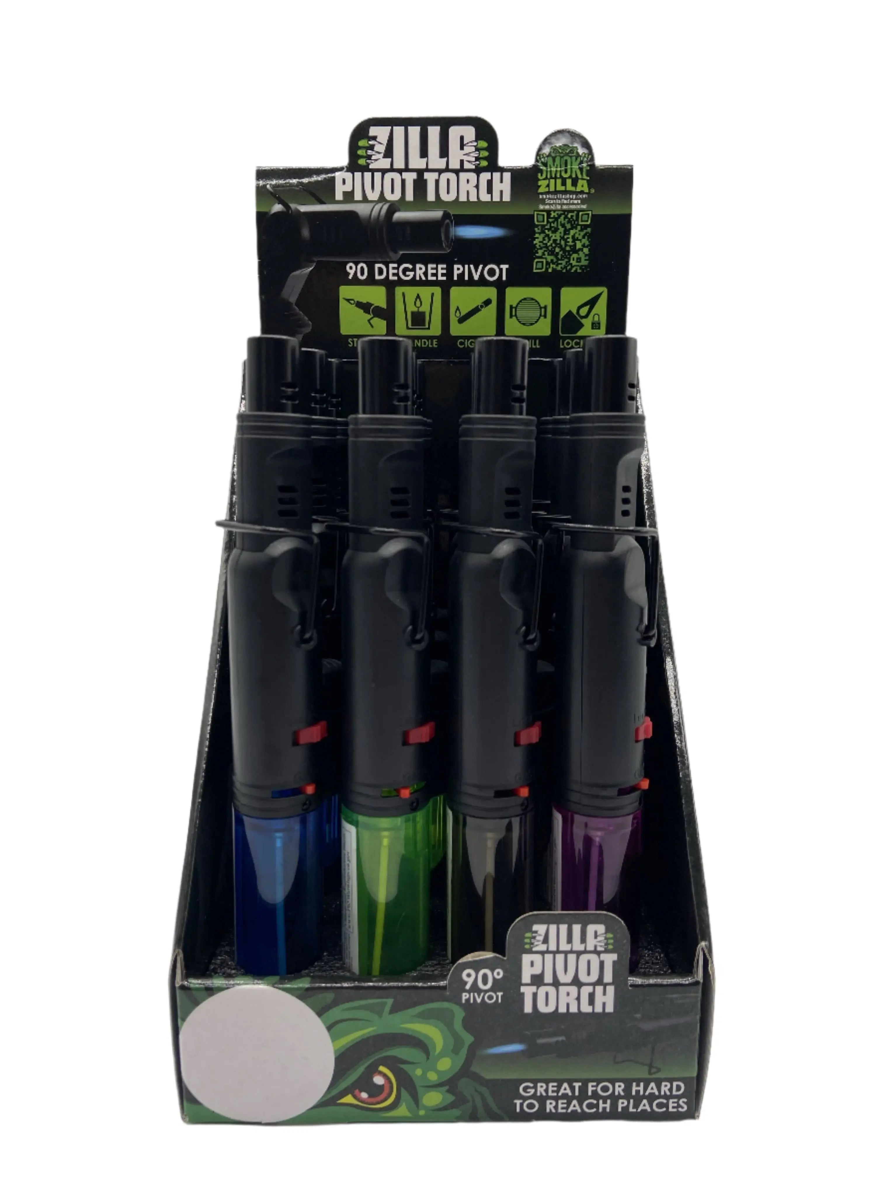 Pivot Head Torch Stick Lighter - 12 Pieces Per Retail Ready Display 23026 WHOLESALE