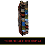 Trucker Hat Ball Cap Assortment Floor Display - 72 Pieces Per Retail Ready Display 88404