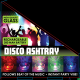 ITEM NUMBER 023743 DISCO GLASS ASHTRAY 6 PIECES PER DISPLAY