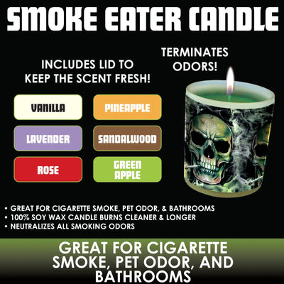 ITEM NUMBER 023777L SMOKE EATER CANDLE - STORE SURPLUS NO DISPLAY 6 PIECES PER PACK