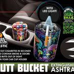 Full Print Butt Bucket Ashtray with LED Light - Store Surplus No Display - 6 Pieces Per Pack 25480L STORE SURPLUS