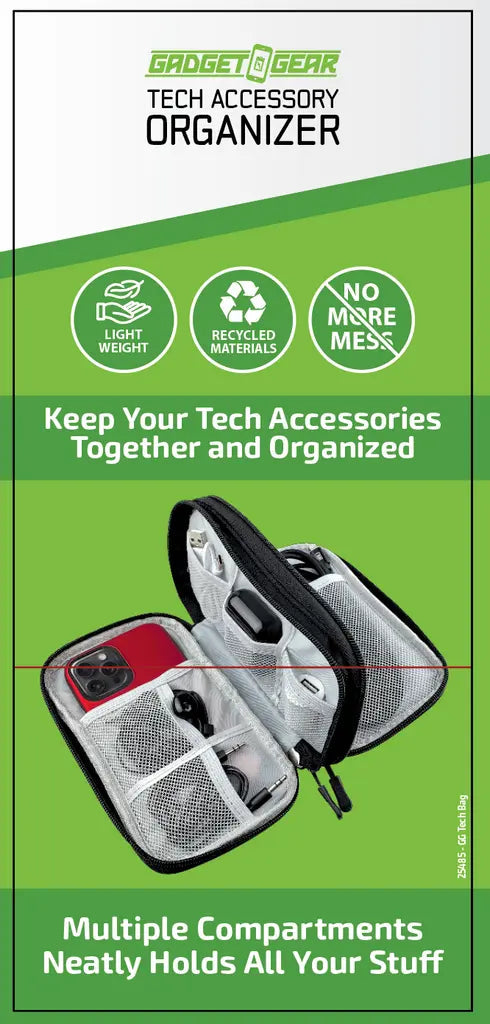 Tech Accessories Organizer Storage Bag - 6 Pieces Per Retail Ready Display 25485 - NOVELTY INC WHOLESALE