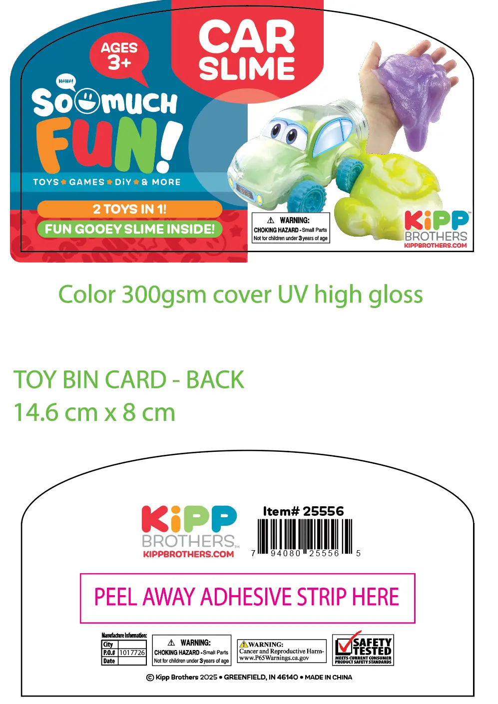 Car Slime - 6 Pieces Per Retail Ready Display 25556 WHOLESALE