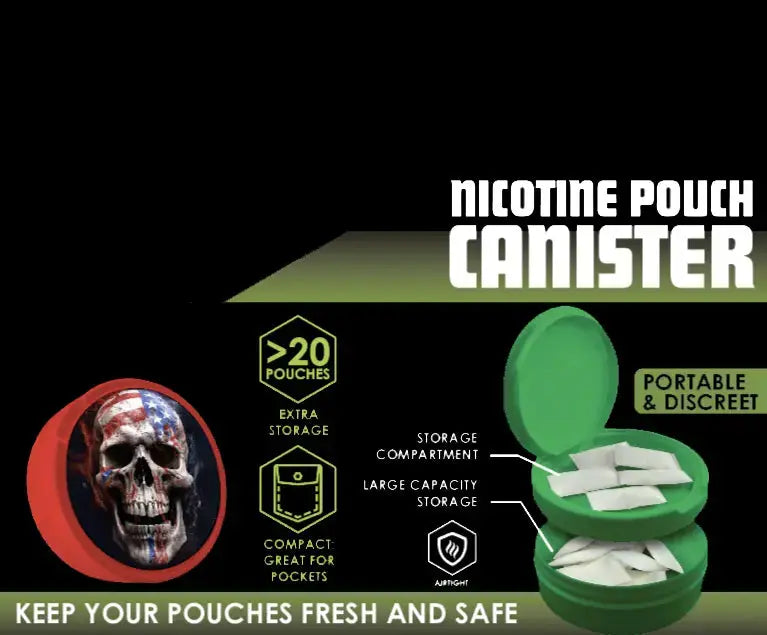 Nicotine Pouch And Storage Canisters  - 10 Pieces Per Retail Ready Display 25689 ROUGHNECK