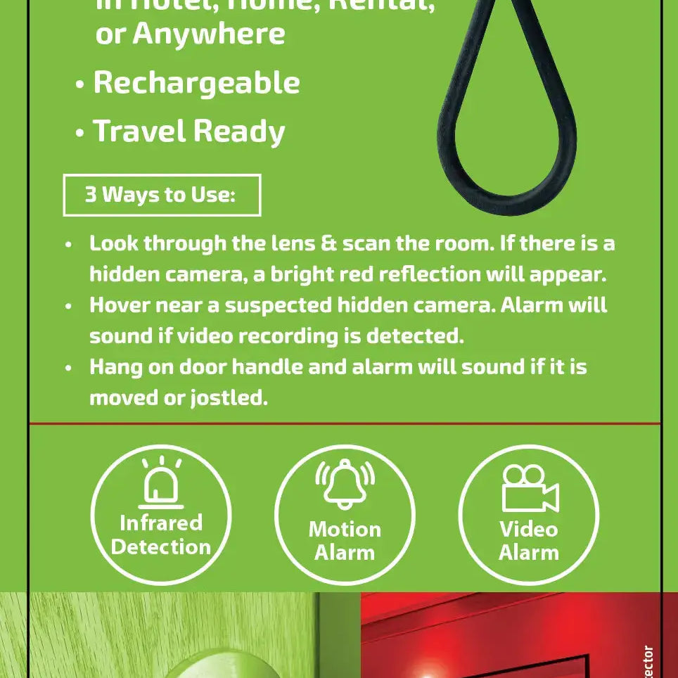 Camera Detector Door Alarm - 6 Pieces Per Retail Ready Display 25753 GADGET GEAR