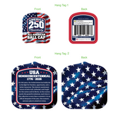 USA 250 Patriotic All-American Ball Cap Hat - 6 Pieces Per Retail Ready Display 26553