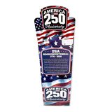 Patriotic USA 250 Floor Display - 58 Pieces Per Retail Ready Display Kit 88627