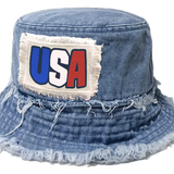 USA BUCKET HATS - STORE SURPLUS NO DISPLAY - 12 PIECES PER PACK 25036L