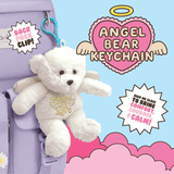 Angel Bear Plush Keychain - 6 Pieces Per Retail Ready Display 26445