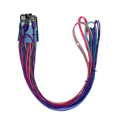 ITEM NUMBER 023070 10FT COLOR BRAID MFI CABLE - 6 PIECES PER PACK