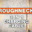 ITEM NUMBER 024072L ROUGHNECK 10FT 3 IN 1 CABLE - STORE SURPLUS NO DISPLAY 6 PIECES PER PACK