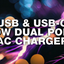 AC Wall Charger Dual Port USB / USB-C 20 Watts- 12 Pieces Per Pack 24675