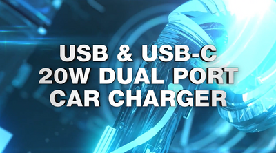 Car Charger Dual Port USB / USB-C 20 Watts- 18 Pieces Per Pack 24465