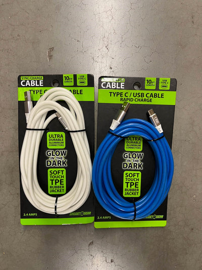ITEM NUMBER 022422L 10FT GID TPE CABLE TYPE C  - STORE SURPLUS NO DISPLAY 2 PIECES PER PACK