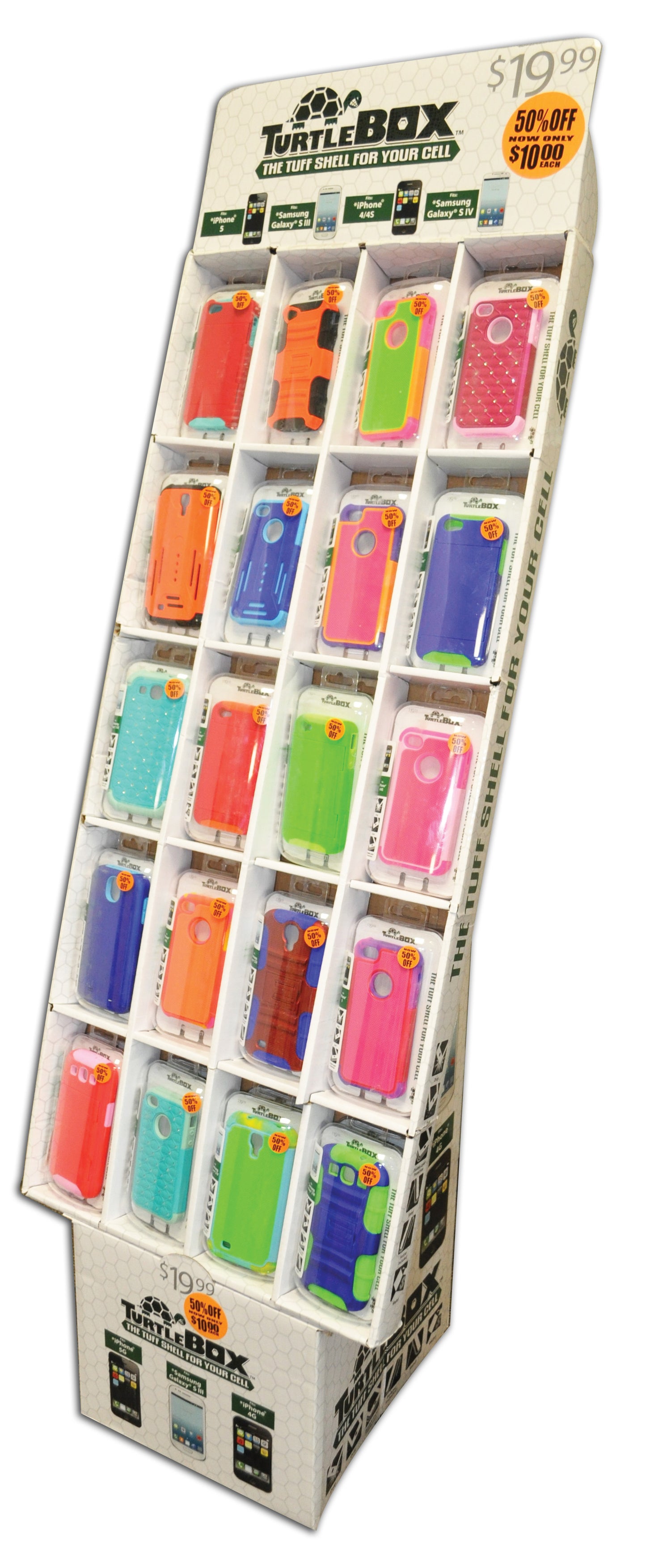 ITEM NUMBER 087163 COLOR CELL CASE FLOOR DISPLAY  40 PIECES PER DISPLAY