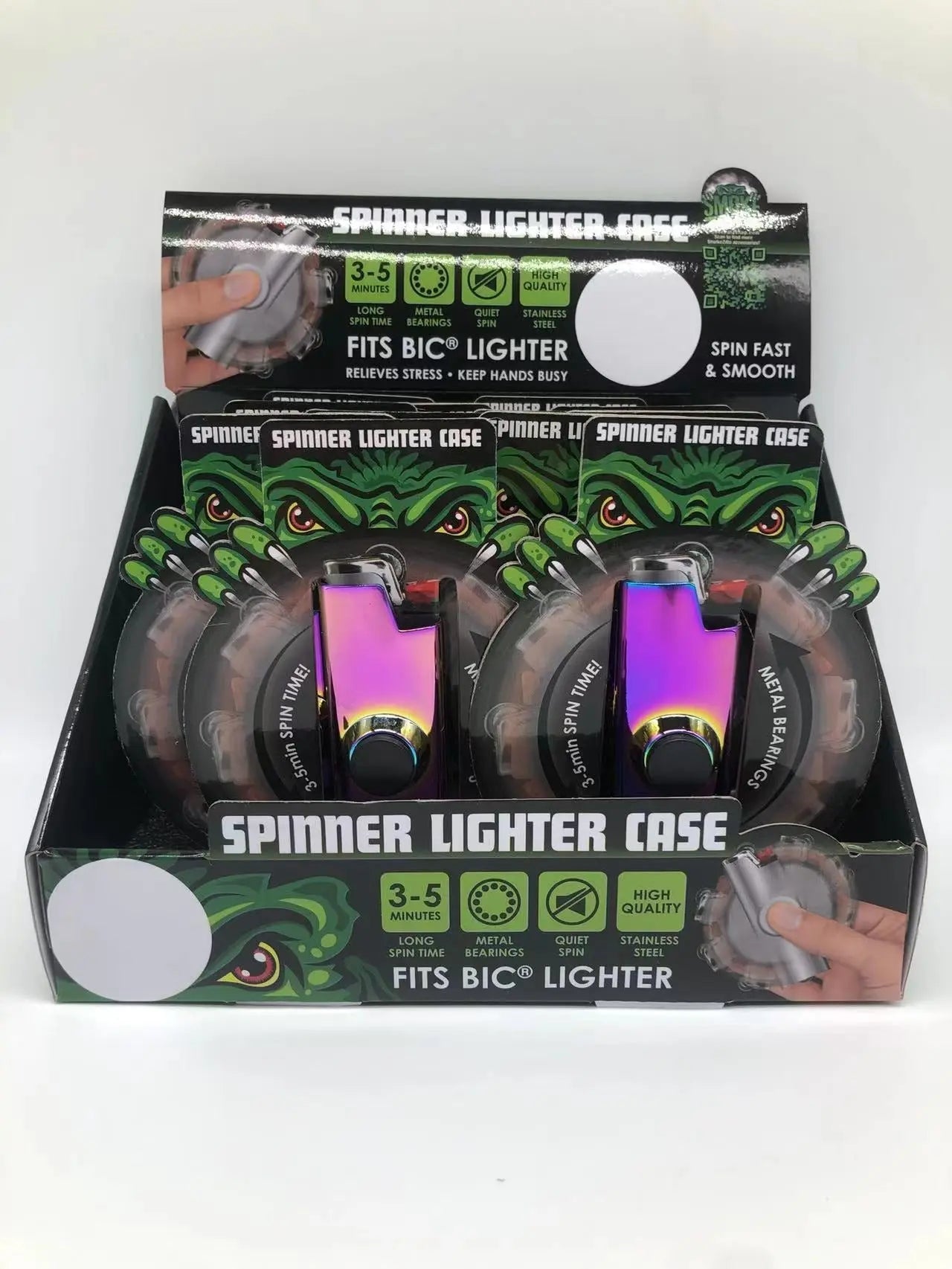 ITEM NUMBER 023059 SPINNER LIGHTER CASE 12 PIECES PER DISPLAY WHOLESALE