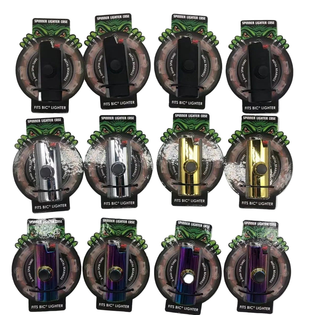 ITEM NUMBER 023059 SPINNER LIGHTER CASE 12 PIECES PER DISPLAY WHOLESALE
