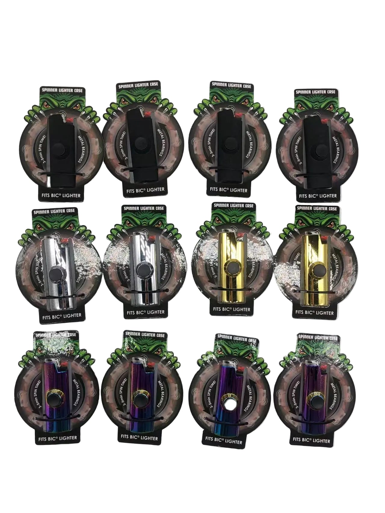 ITEM NUMBER 023059 SPINNER LIGHTER CASE 12 PIECES PER DISPLAY WHOLESALE