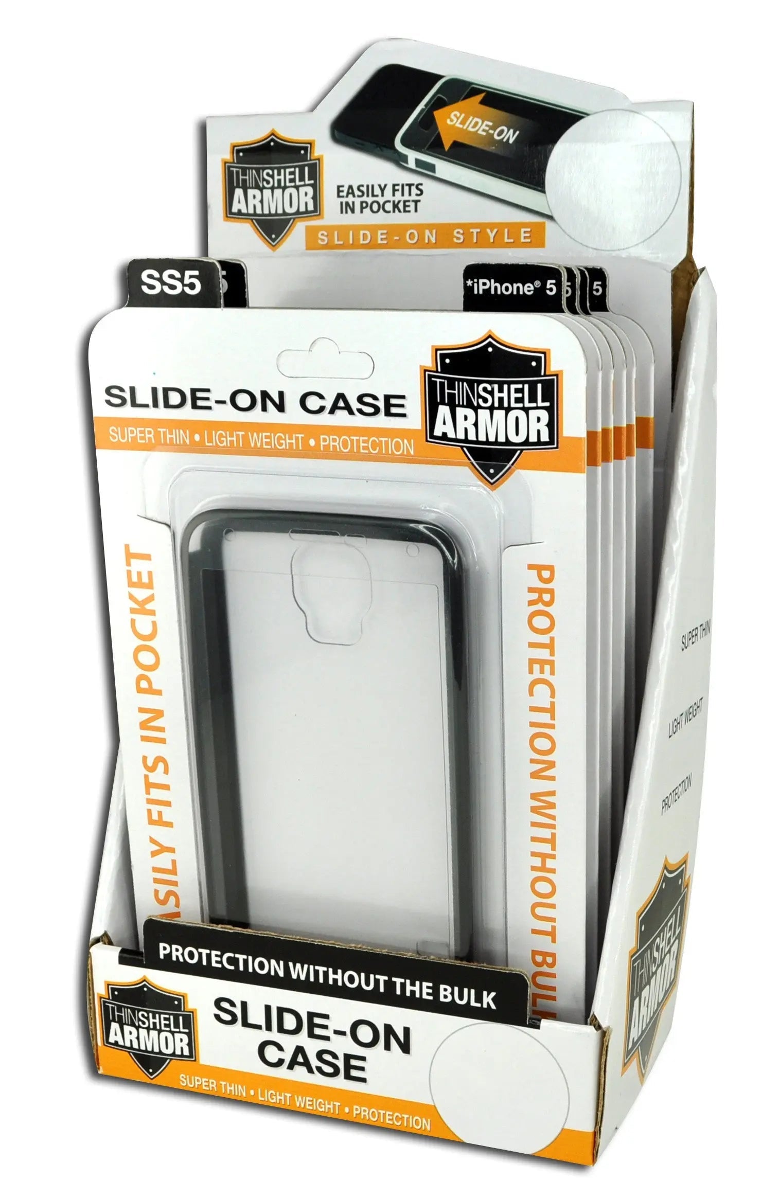 ITEM NUMBER 087309 SLIDE THIN CELL CASE KIT 6 PIECES PER DISPLAY WHOLESALE
