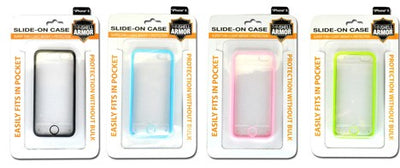 ITEM NUMBER 020274L SLIDE THIN CELL CASE IPHONE 5 - STORE SURPLUS NO DISPLAY 4 PIECES PER PACK
