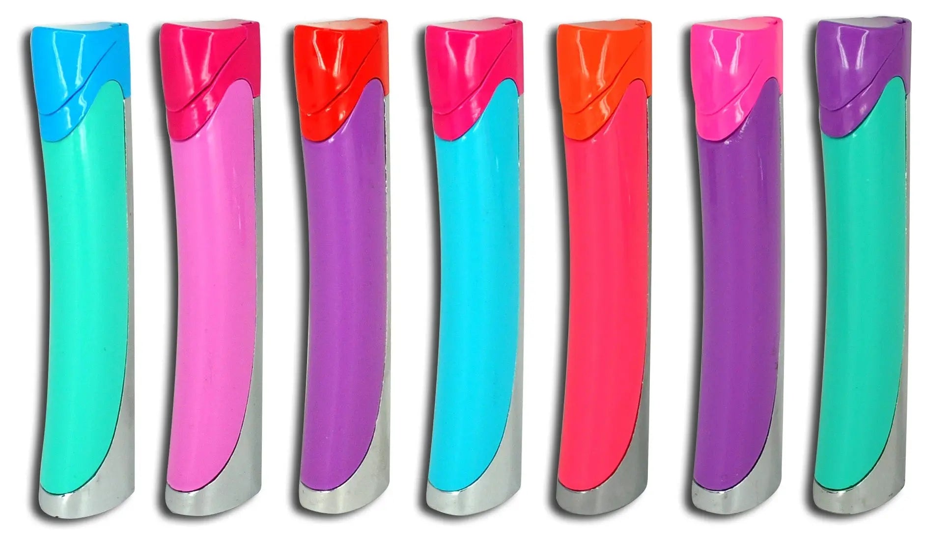 ITEM NUMBER 020283 TWO TONE THIN LIGHTER 12 PIECES PER DISPLAY WHOLESALE