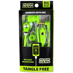 ITEM NUMBER 020614 GG GLOW IN THE DARK EARBUDS W/ MIC 3 PIECES PER PACK WHOLESALE