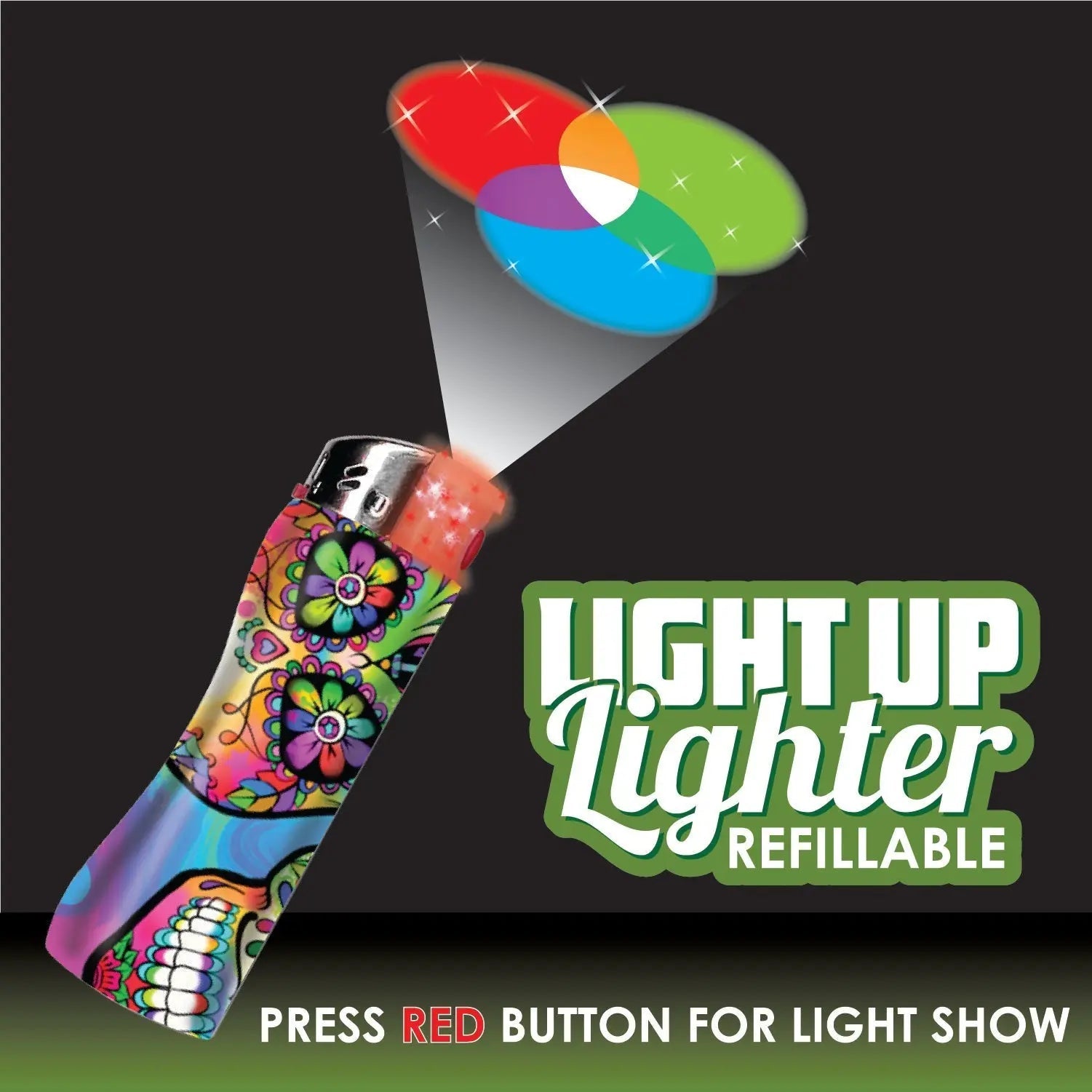 ITEM NUMBER 026159 LIGHT UP LIGHTER 30 PIECES PER DISPLAY WHOLESALE