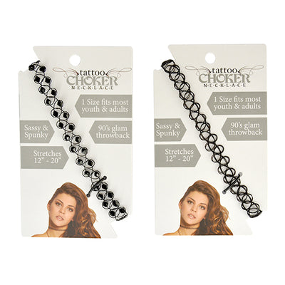 ITEM NUMBER 021612L TATTOO CHOKER NECKLACE - STORE SURPLUS NO DISPLAY 12 PIECES PER PACK