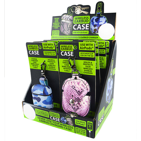 ITEM NUMBER 021659 EARBUD CASE PU COVERED 8 PIECES PER DISPLAY