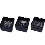 ITEM NUMBER 021903L BLACK GLOW IN DARK ASHTRAY - STORE SURPLUS NO DISPLAY 3 PIECES PER PACK STORE SURPLUS