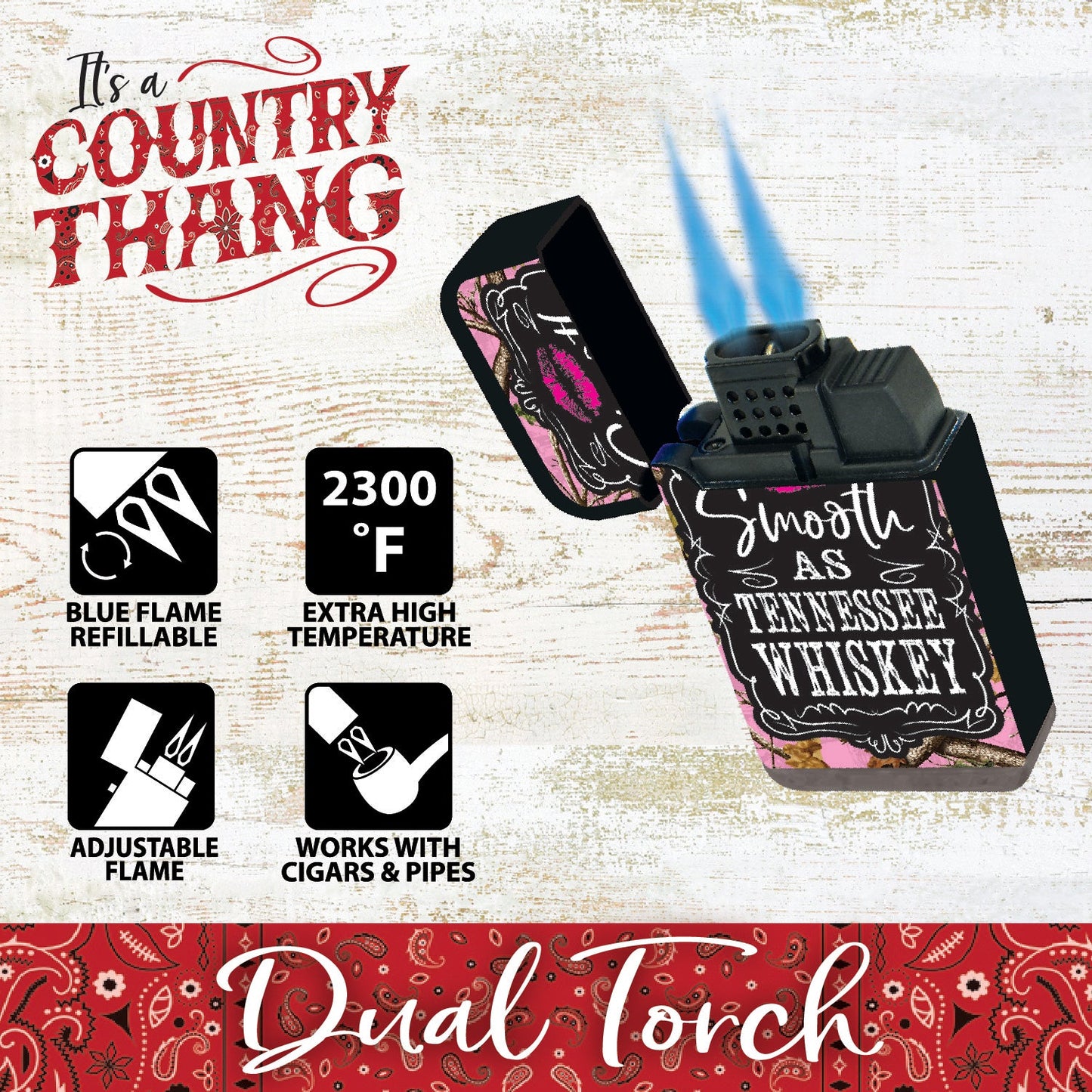 ITEM NUMBER 021909 COUNTRY GIRL DUAL TORCH 15 PIECES PER DISPLAY