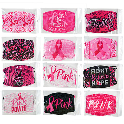 ITEM NUMBER 021933L PINK PRINTED FACE COVER - STORE SURPLUS NO DISPLAY 24 PIECES PER PACK
