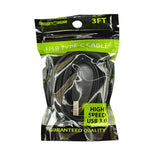 ITEM NUMBER 022005L GG BAG USB USB-C CABLE - STORE SURPLUS NO DISPLAY 4 PIECES PER PACK STORE SURPLUS