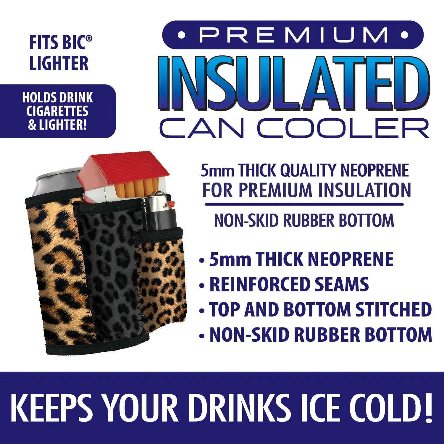 ITEM NUMBER 022035 CAN COOLER CIG POUCH 6 PIECES PER DISPLAY WHOLESALE