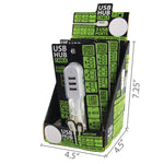 ITEM NUMBER 022084 USB HUB CORD 6 PIECES PER DISPLAY WHOLESALE