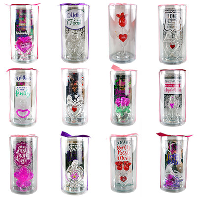ITEM NUMBER 022100L MOTHERS DAY GLASS - STORE SURPLUS NO DISPLAY 12 PIECES PER PACK