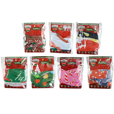 ITEM NUMBER 022111L CHRISTMAS TUBE FACE COVER - STORE SURPLUS NO DISPLAY 12 PIECES PER PACK