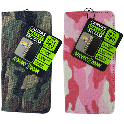 ITEM NUMBER 022122L CANVAS WALLET CELL CASE - STORE SURPLUS NO DISPLAY 6 PIECES PER PACK