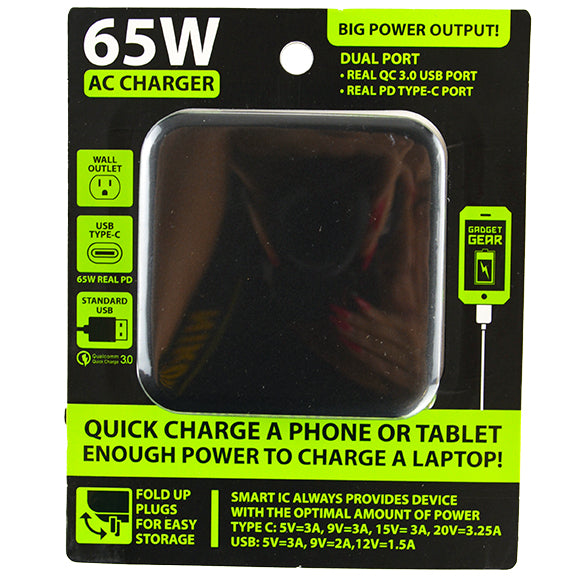 ITEM NUMBER 022147L 65W AC CHARGER - STORE SURPLUS NO DISPLAY 4 PIECES PER PACK