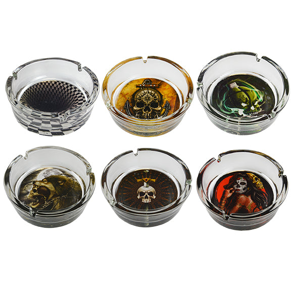 ITEM NUMBER 022175L JUMBO GLASS ASHTRAY B - STORE SURPLUS NO DISPLAY 6 PIECES PER PACK