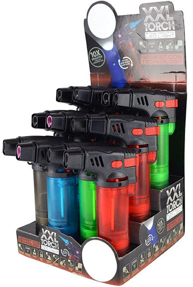 ITEM NUMBER 022225MN BUTANE TORCH LED LIGHT 12 PIECES PER DISPLAY