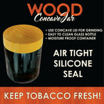 ITEM NUMBER 022281 WOOD CONCAVE JAR 6 PIECES PER DISPLAY WHOLESALE
