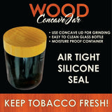 ITEM NUMBER 022281 WOOD CONCAVE JAR 6 PIECES PER DISPLAY WHOLESALE