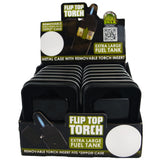 ITEM NUMBER 022381 BLACK FLIP TOP TORCH 12 PIECES PER DISPLAY