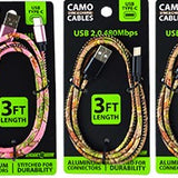 ITEM NUMBER 022410L CAMO CABLE TYPE C  - STORE SURPLUS NO DISPLAY 5 PIECES PER PACK