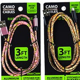 ITEM NUMBER 022411L CAMO CABLE MFI  - STORE SURPLUS NO DISPLAY 5 PIECES PER PACK