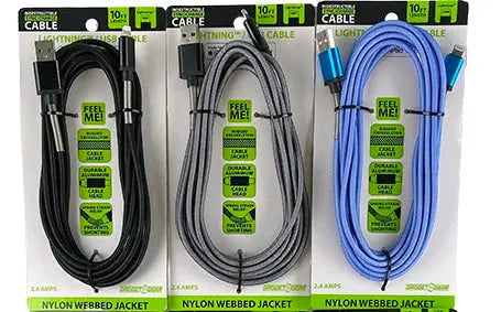 ITEM NUMBER 022415L 10FT INDESTRUCT CABLE MFI - STORE SURPLUS NO DISPLAY 4 PIECES PER PACK STORE SURPLUS